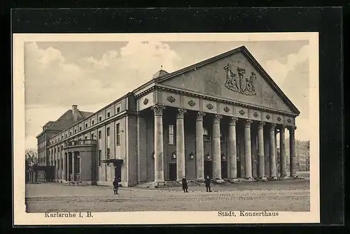 AK Karlsruhe i. B., Städtisches Konzerthaus