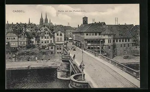 AK Kassel, Partie mit der Fuldabrücke