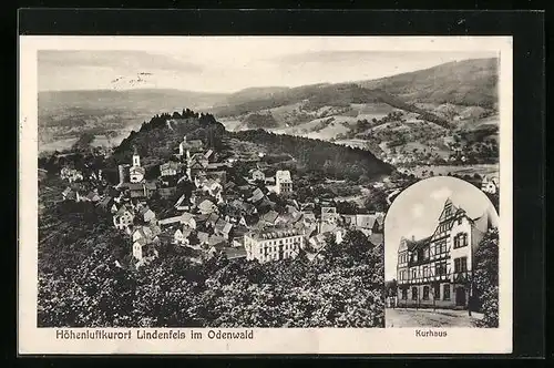 AK Lindenfels im Odenwald, Kurhaus, Teilansicht