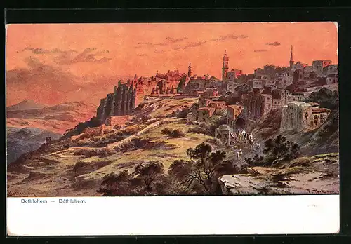 Künstler-AK Friedrich Perlberg: Bethlehem, Panorama
