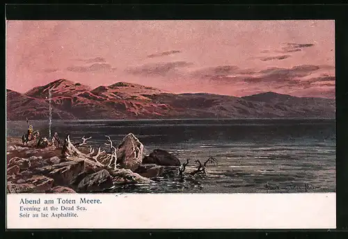 Künstler-AK Friedrich Perlberg: Abend am Toten Meere