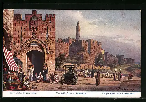 Künstler-AK Friedrich Perlberg: Jaffa, la Porte