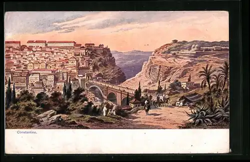 Künstler-AK Friedrich Perlberg: Constantine, Panorama