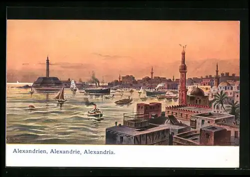 Künstler-AK Friedrich Perlberg: Alexandrien, Vue Générale