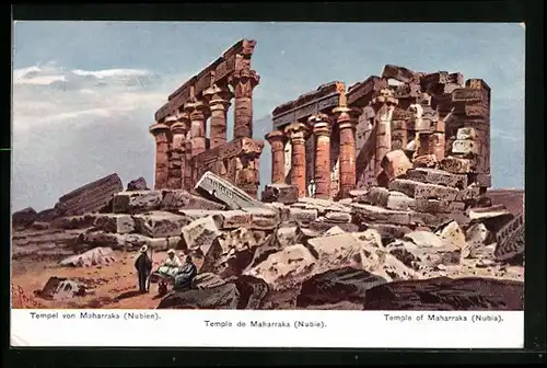 Künstler-AK Friedrich Perlberg: Temple de Maharraka, Nubie