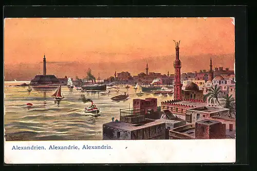 Künstler-AK Friedrich Perlberg: Alexandrien, Panorama