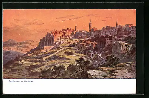 Künstler-AK Friedrich Perlberg: Bethlehem, Vue générale