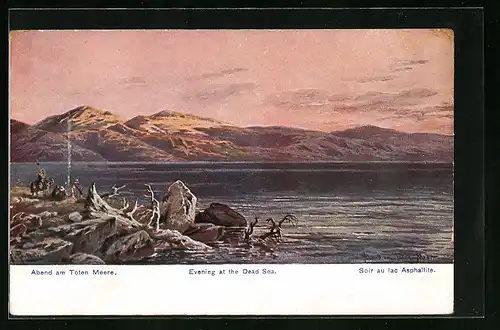 Künstler-AK Friedrich Perlberg: Abend am Toten Meere
