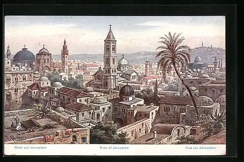 Künstler-AK Friedrich Perlberg: Jerusalem, Vue générale