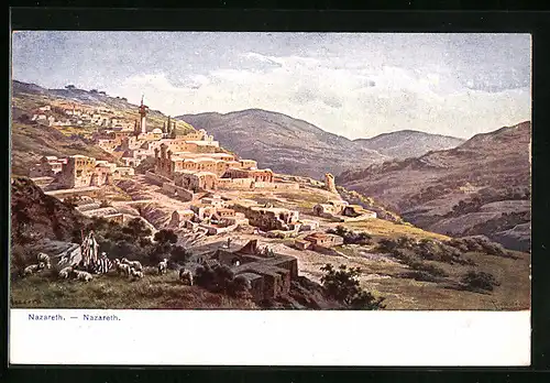 Künstler-AK Friedrich Perlberg: Nazareth, Panorama