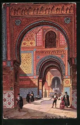 Künstler-AK Friedrich Perlberg: Sala de las Dos Hermans