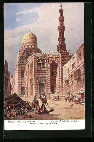 Künstler-AK Friedrich Perlberg: Cairo, Mosquée Kait-Bey