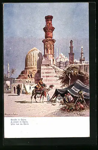 Künstler-AK Friedrich Perlberg: Cairo, Une Rue