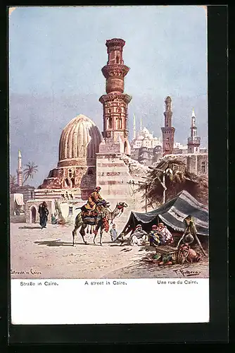 Künstler-AK Friedrich Perlberg: Cairo, Une Rue