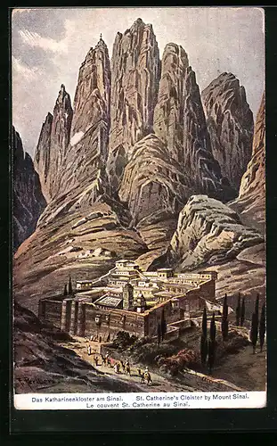 Künstler-AK Friedrich Perlberg: Le couvent St. Catherine au Sinai
