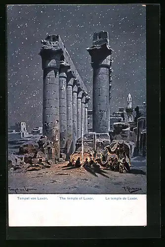 Künstler-AK Friedrich Perlberg: Temple de Luxor
