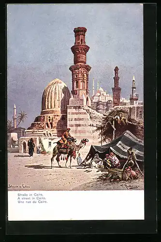 Künstler-AK Friedrich Perlberg: Cairo, Une Rue