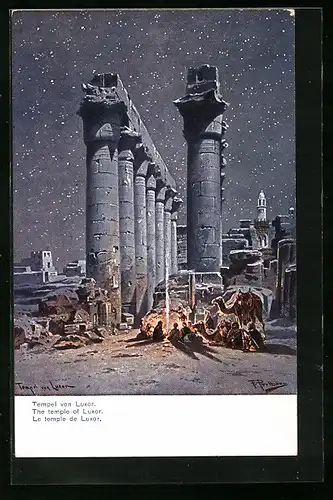 Künstler-AK Friedrich Perlberg: le Temple de Luxor