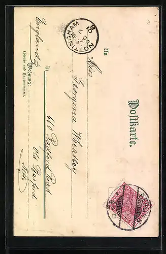 Relief-AK Berlin, Am Bismarck-Denkmal