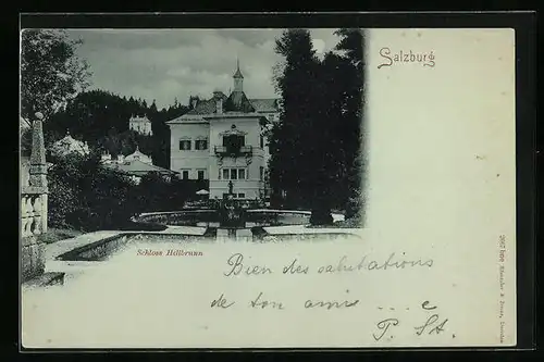 Mondschein-AK Salzburg, Schloss Hellbrunn