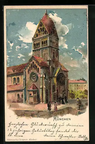 Lithographie München, St. Annakirche