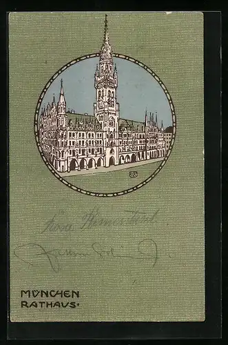 Künstler-AK München, Rathaus