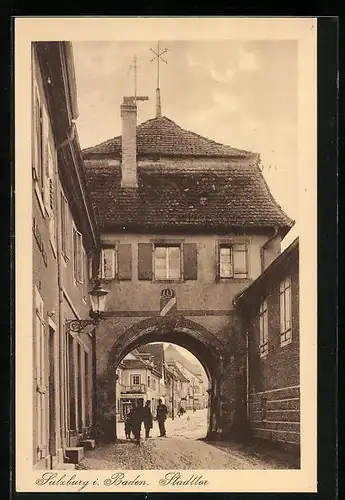 AK Sulzburg i. Baden, Stadttor mit Geschäft