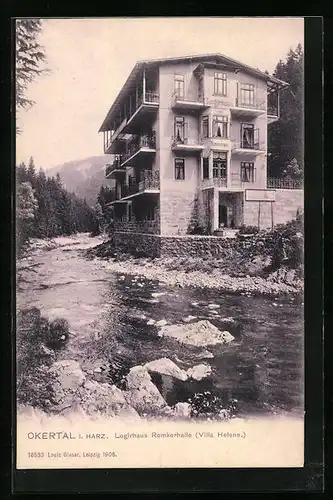 AK Okertal i. Harz, Logierhaus Romkerhalle Villa Helene