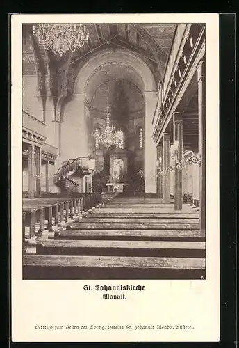 AK Berlin-Moabit, Innenansicht der St. Johanniskirche