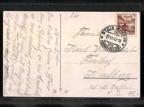 AK Stein a. Rh., Rathausplatz und Rathaus