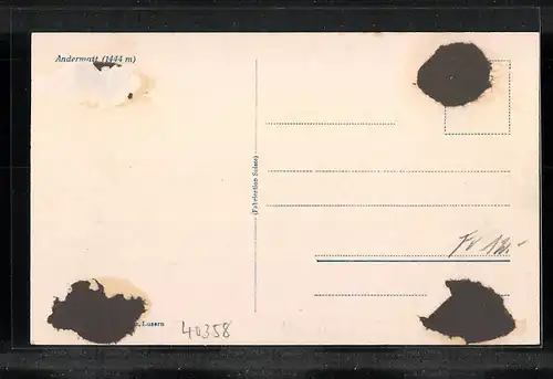 AK Andermatt, Teilansicht mit Umgebung