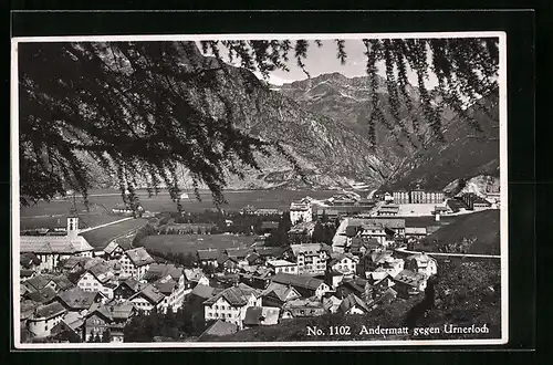 AK Andermatt, Teilansicht gegen Urnerloch