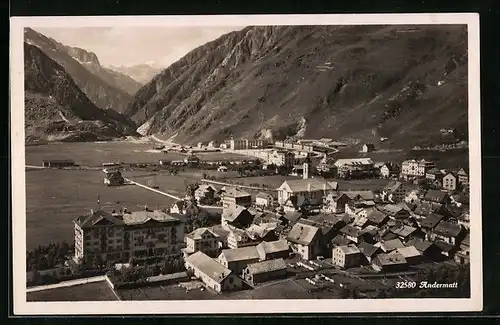 AK Andermatt, Teilansicht von oben