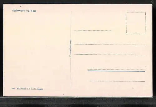 AK Andermatt, Teilansicht mit Bergkulisse