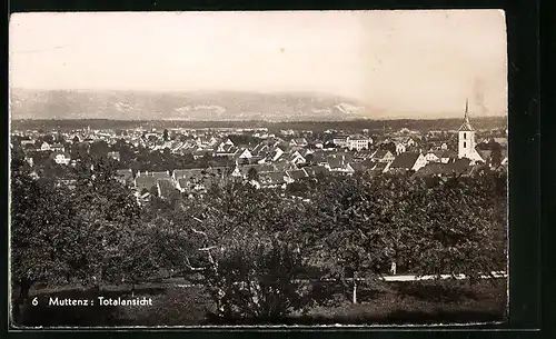 AK Muttenz, Totalansicht aus der Vogelschau