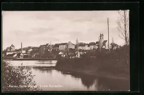 AK Aarau, Generalansicht vom Aareufer