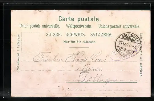 AK Colombier, Panorama des Ortes