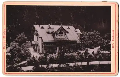 Fotografie Römmler & Jonas, Dresden, Ansicht Baden-Baden, Blick auf das Restaurant Fischzucht