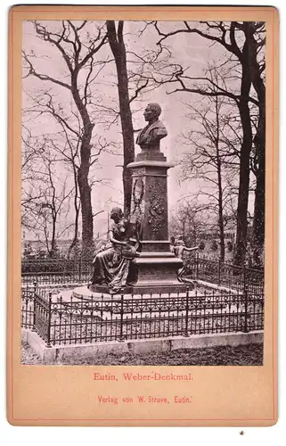 Fotografie W. Struve, Eutin, Ansicht Eutin, Partie am Weber Denkmal