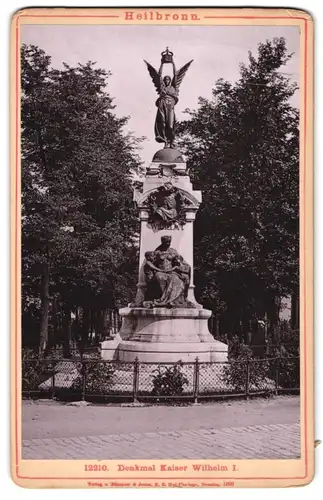 Fotografie Römmler & Jonas, Dresden, Ansicht Heilbronn, Blick auf das Denkmal Kaiser Wilhelm I.