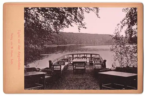 Fotografie W. Struve, Eutin, Ansicht Eutin, Partie an der Angelbrücke am Ugleisee