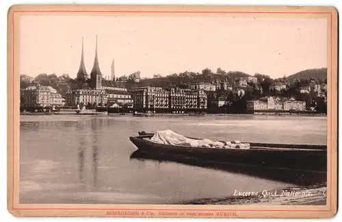 Fotografie Schroeder & Cie., Zürich, Ansicht Lucerne, Blick nach dem Quai Nationale