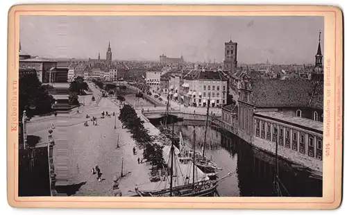 Fotografie Römmler & Jonas, Dresden, Ansicht Kjobenhavn, Slotspladsen og Stranden, Segelschiffe