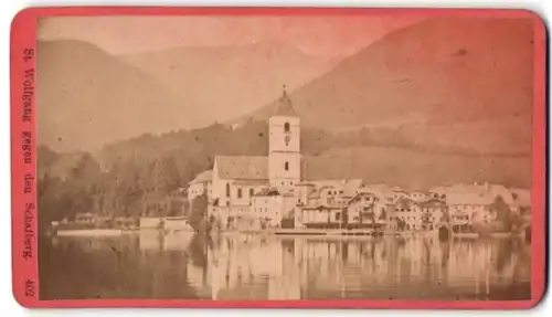 Fotografie Würthle & Spinnhirn, Salzburg, Ansicht St. Wolfgang, Blick auf den Ort gegen den Schafberg