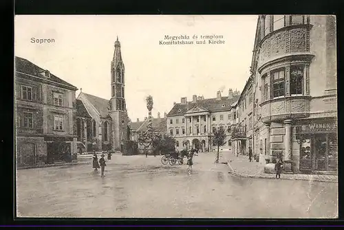 AK Sopron, Komitatshaus und Kirche