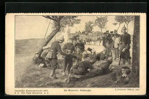 AK Im Manöver, Deutsche Infanteristen bei der Feldwache