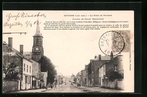 AK Givonne, Rue & Eglise