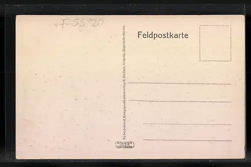 AK Autrecourt, Soldaten auf der zerstörten Strasse