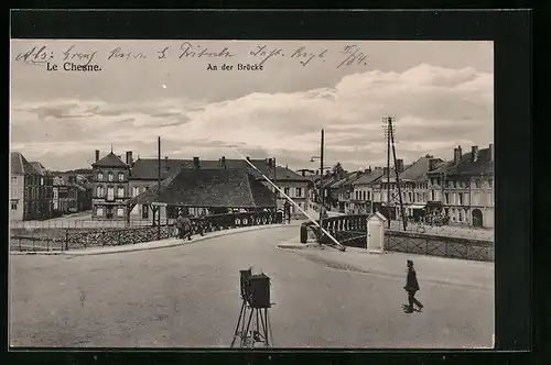 AK Le Chesne, Partie an der Brücke