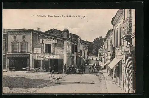 AK Créon, Place Bertal, Rue St-Genès